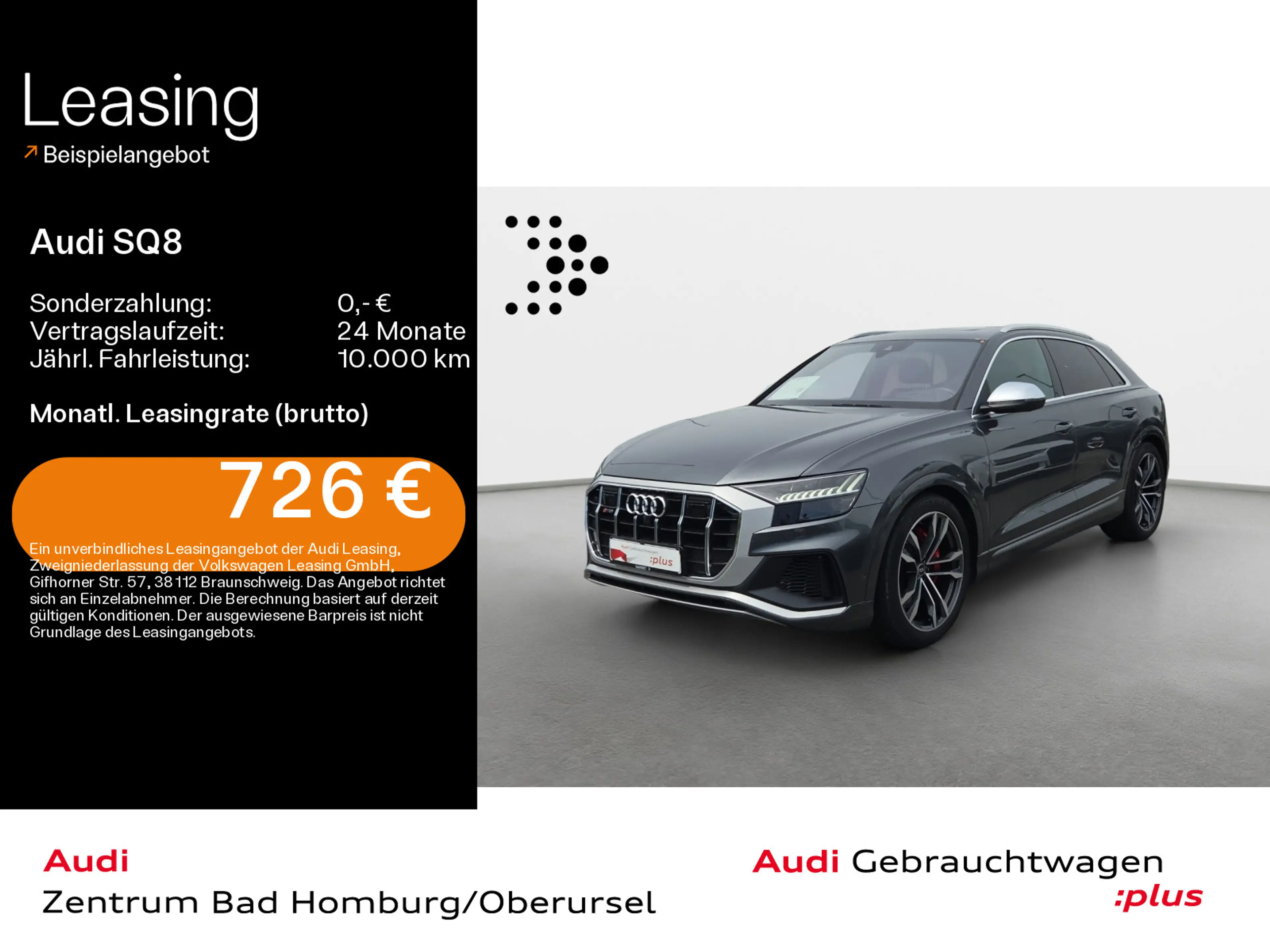 Audi SQ8 SUV TFSI*Navi*Matrix*DVD*AHK*HUD*B&O*Pano*Vi