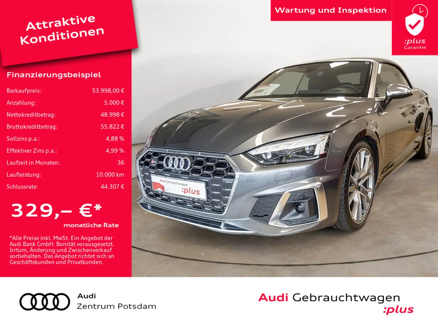 Audi S5 Cabriolet 3.0 TFSI quattro MATRIX NAVI B&O Grau - 1