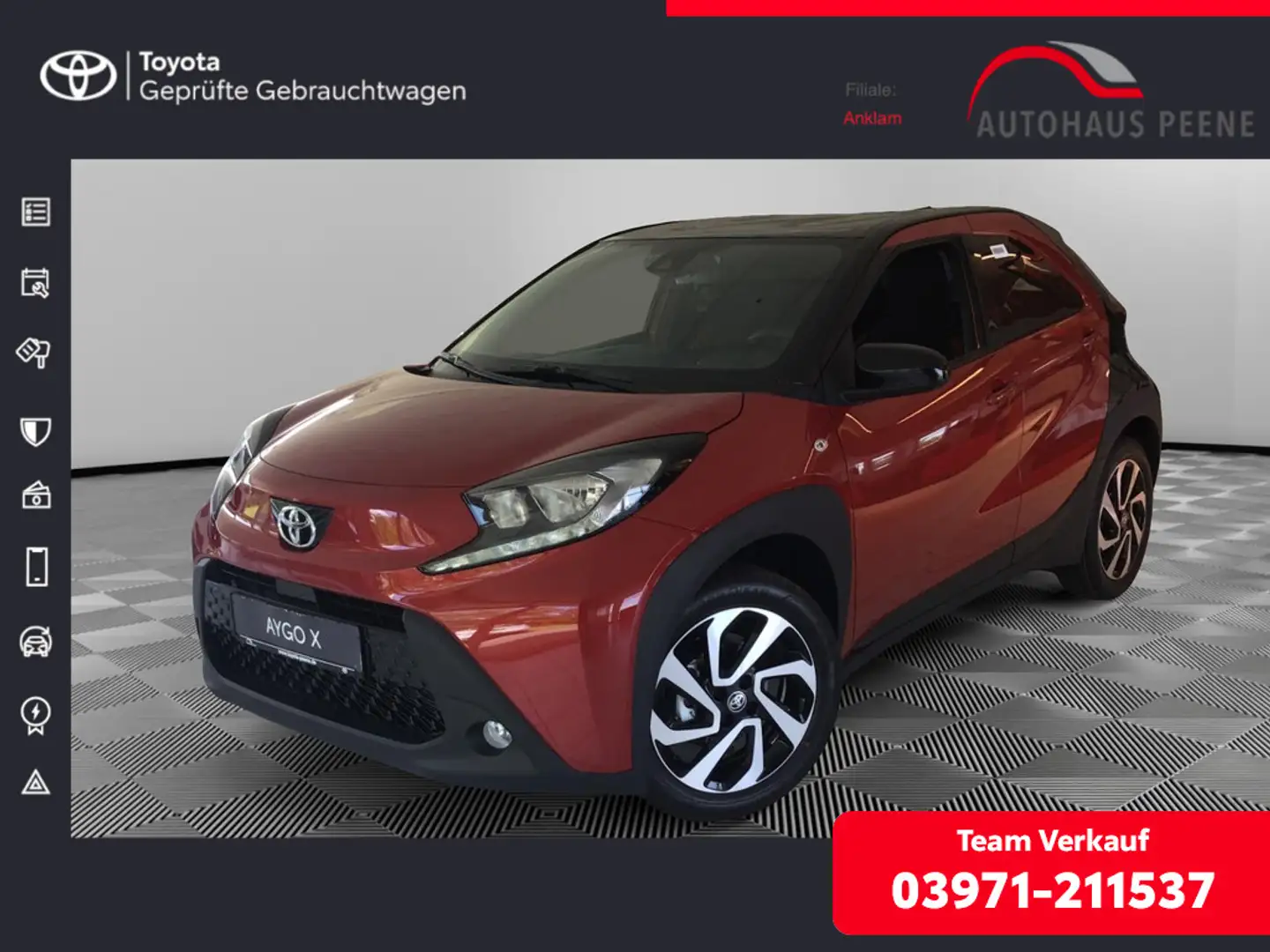 Toyota Aygo X 1.0 Teamplayer PDC SHZ KAMERA ACC Rot - 1