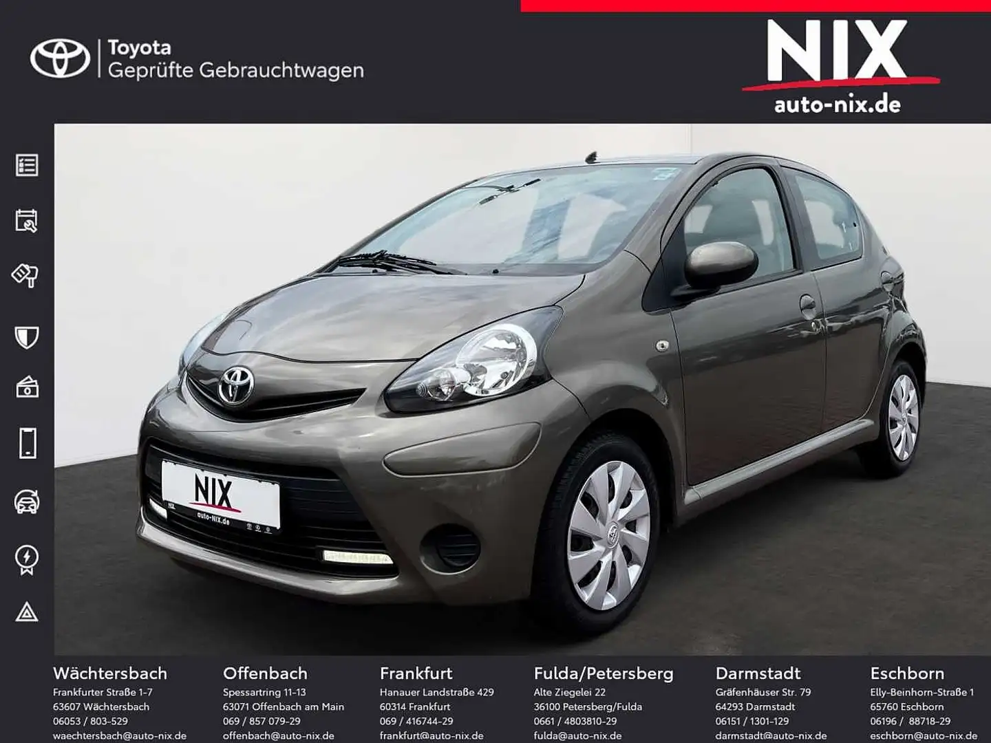Toyota Aygo 1.0 Cool & Go KLIMA NAVI Braun - 1