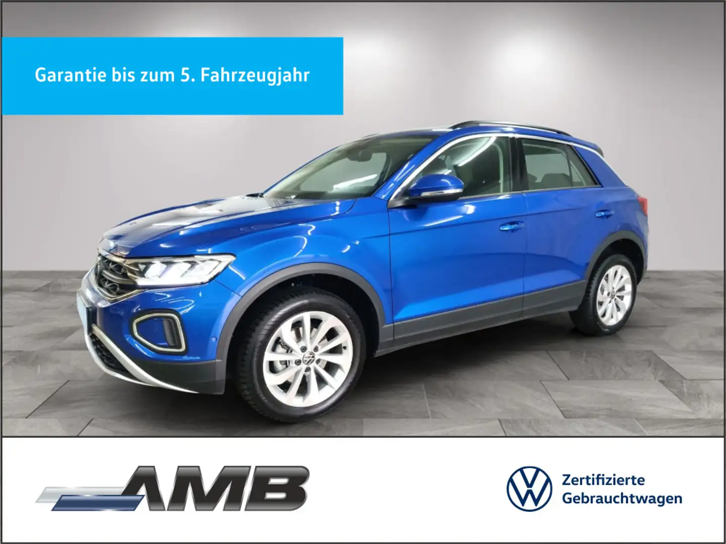 Volkswagen T-Roc Life 1.5 TSI DSG/AHK/ACC/Standhzg/01.30Gar Blau - 1
