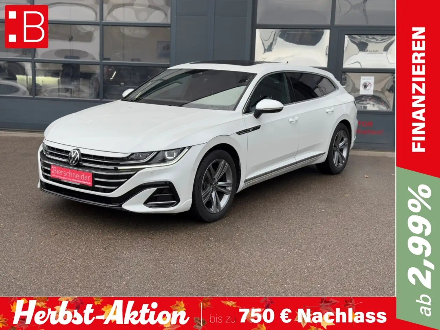 Volkswagen Arteon Shooting Brake 2.0 TDI DSG R-Line IQ.LIGHT AHK ACC Weiß - 1