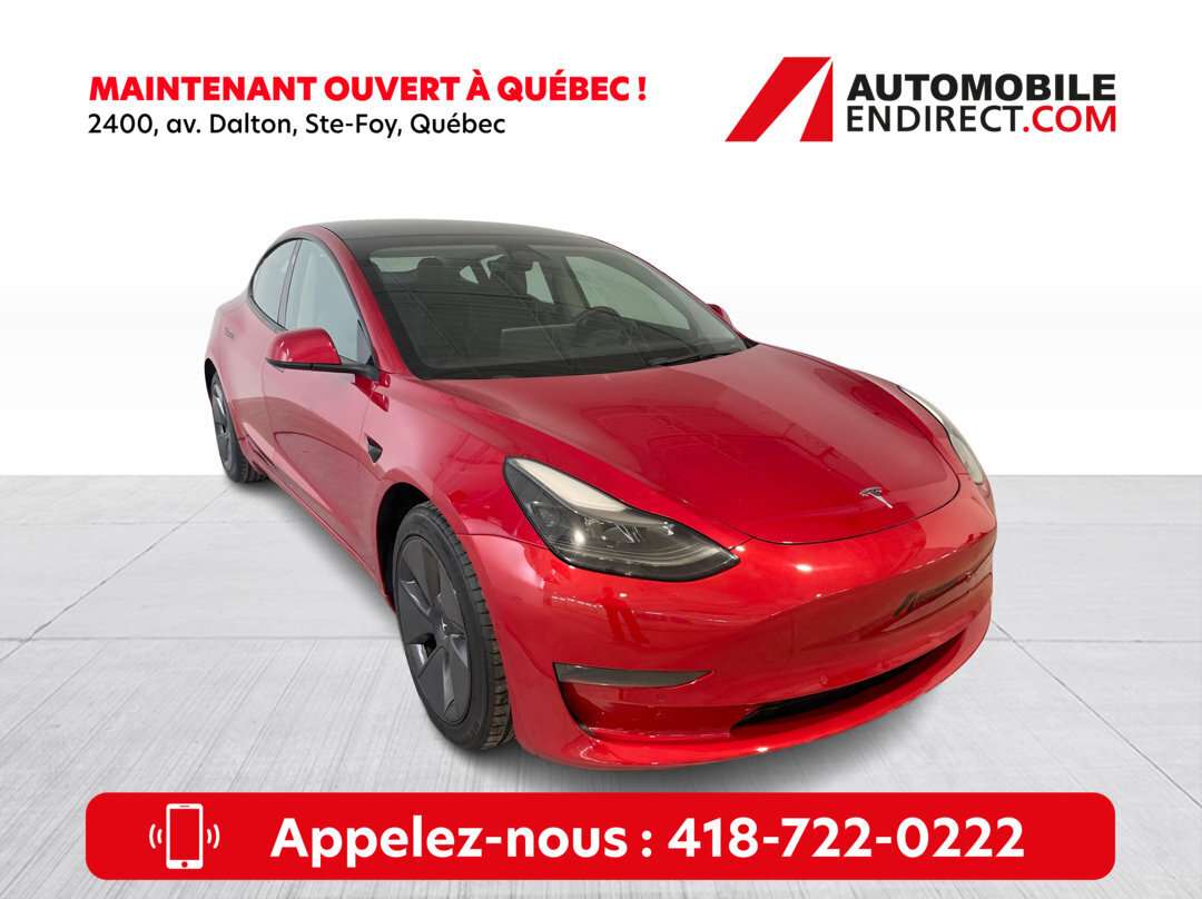 2022 Tesla Model 3 Standard Range Cuir Toit Vitré Mags GPS