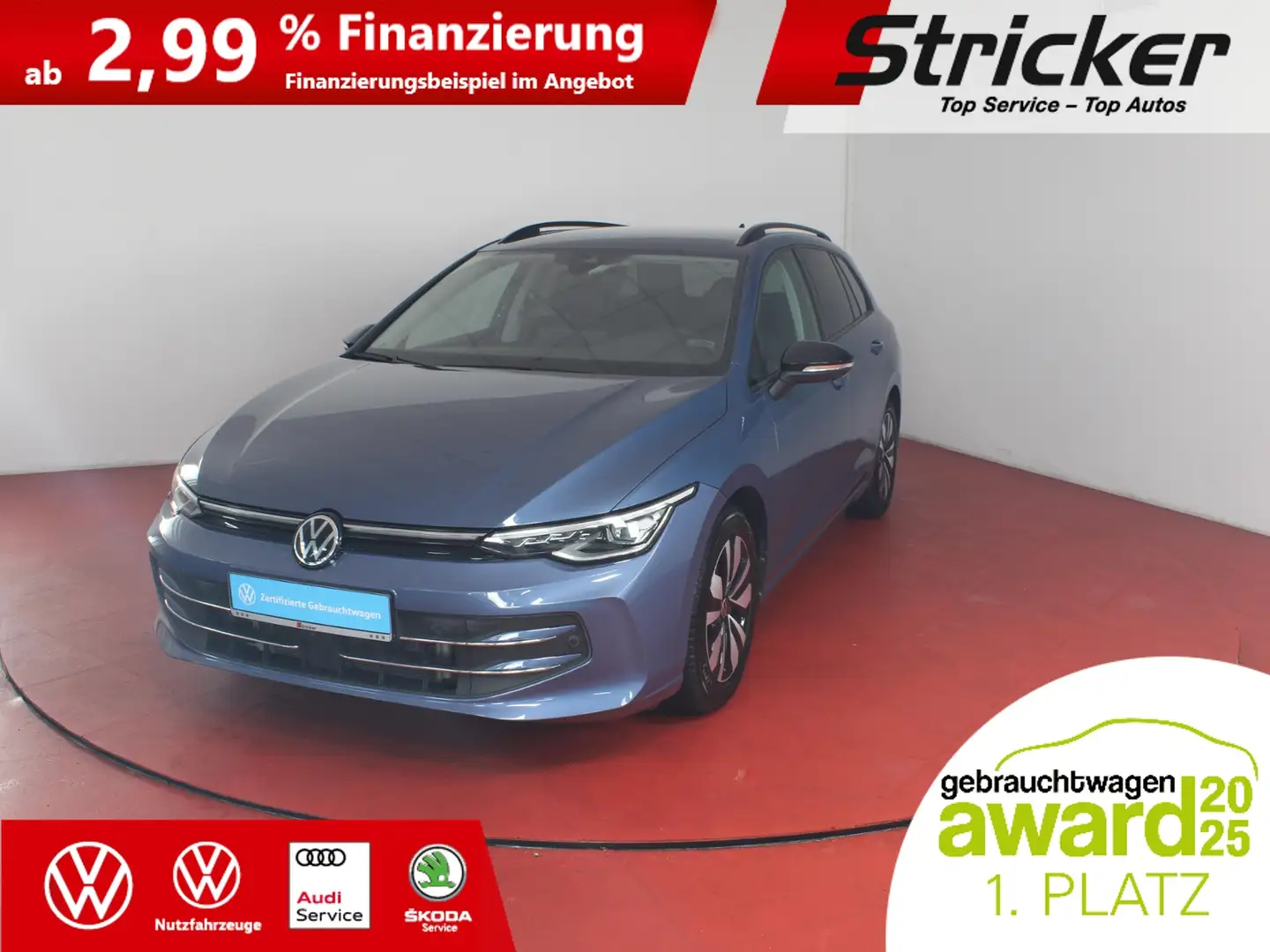 Volkswagen Golf Variant Variant Goal 1.5eTSI DSG 257,-ohne Anzahlung AHK Blau - 2