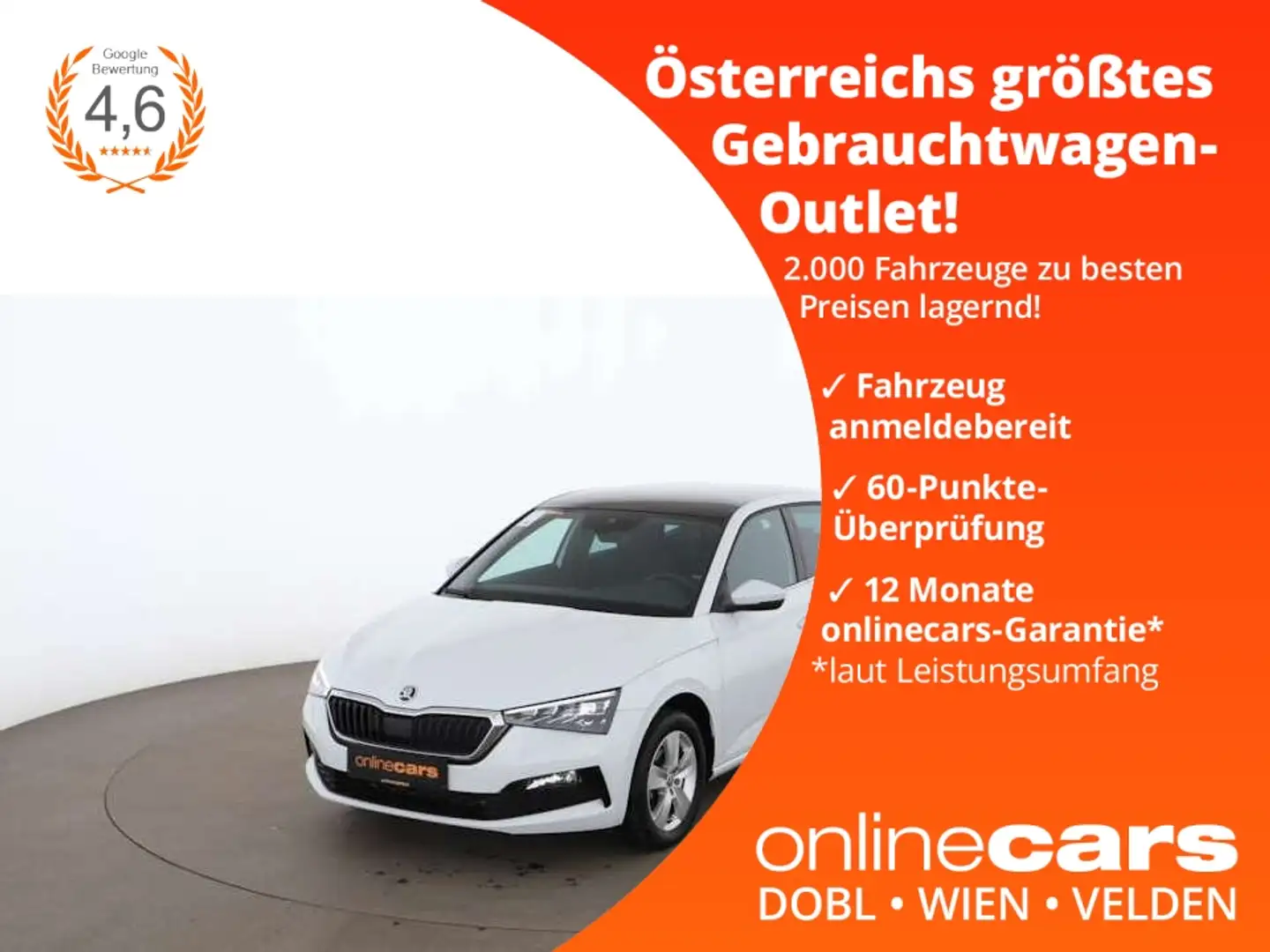 Skoda Scala 1.5 TSI Style Aut LED SKY DIGI-TACHO TEMP Білий - 1