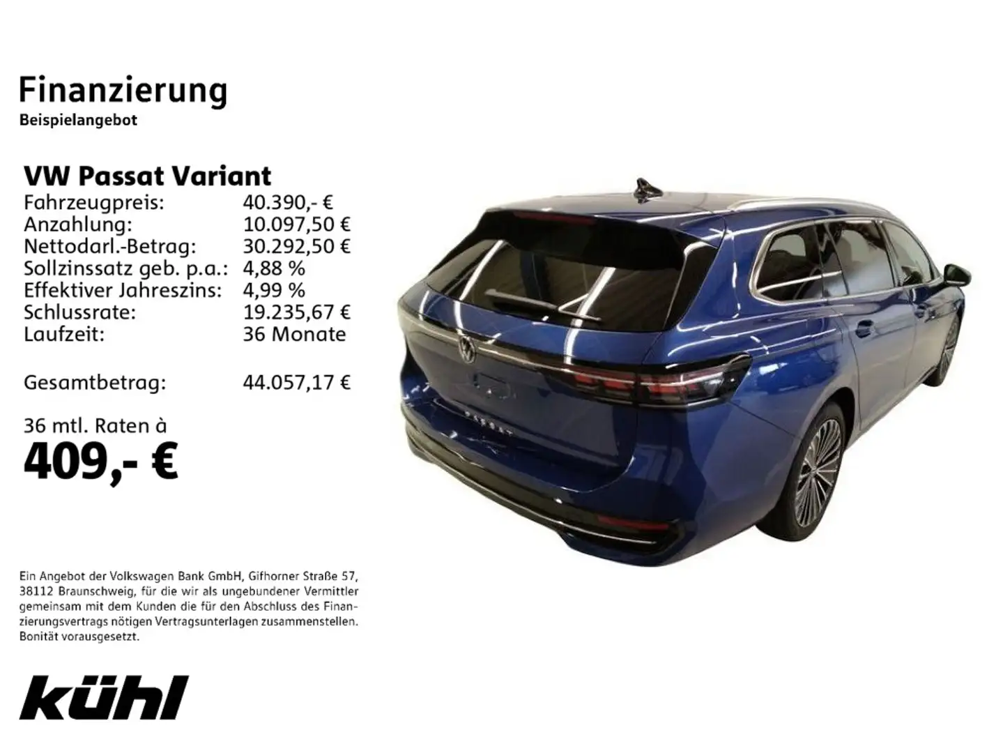 Volkswagen Passat Variant 2.0 TDI DSG Elegance IQ.Light/ACC Blau - 2