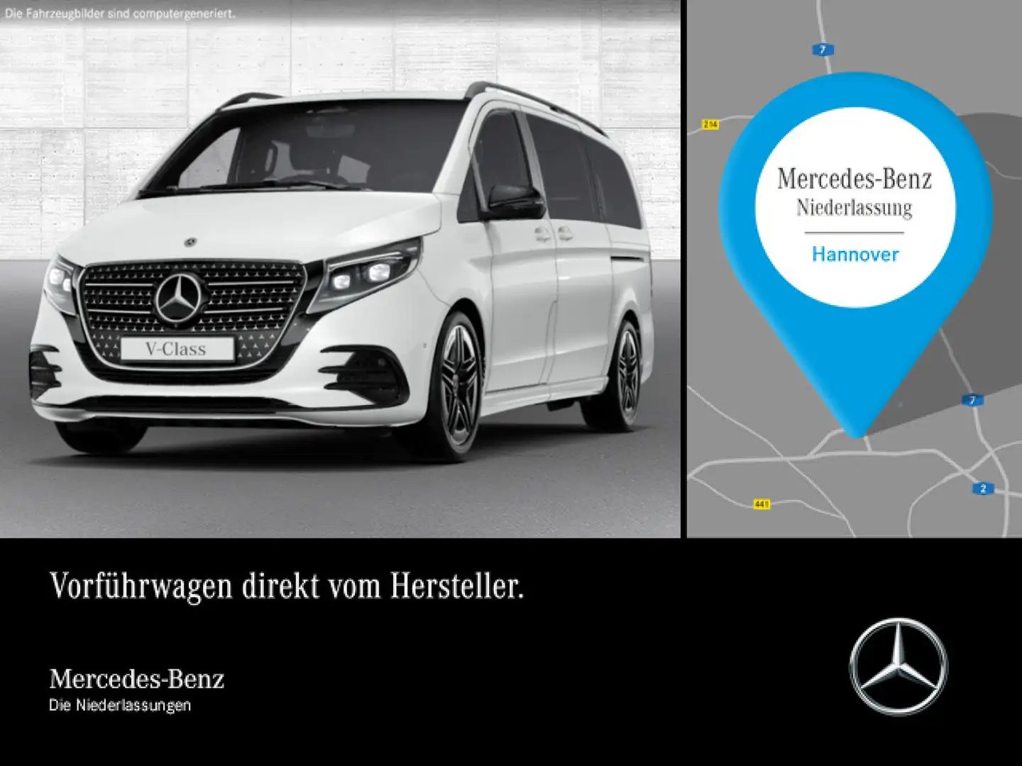 Mercedes-Benz V 250 d STYLE+AMG+9G+AHK+StandHZ+Klimaautom.+Navi Weiß - 1
