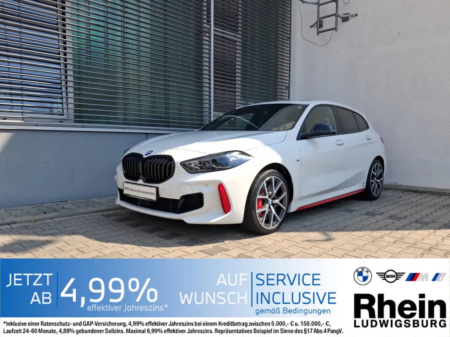 BMW 128 ti LED Navi HUD DrivAs Pano H&K ParkAs Blanc - 1