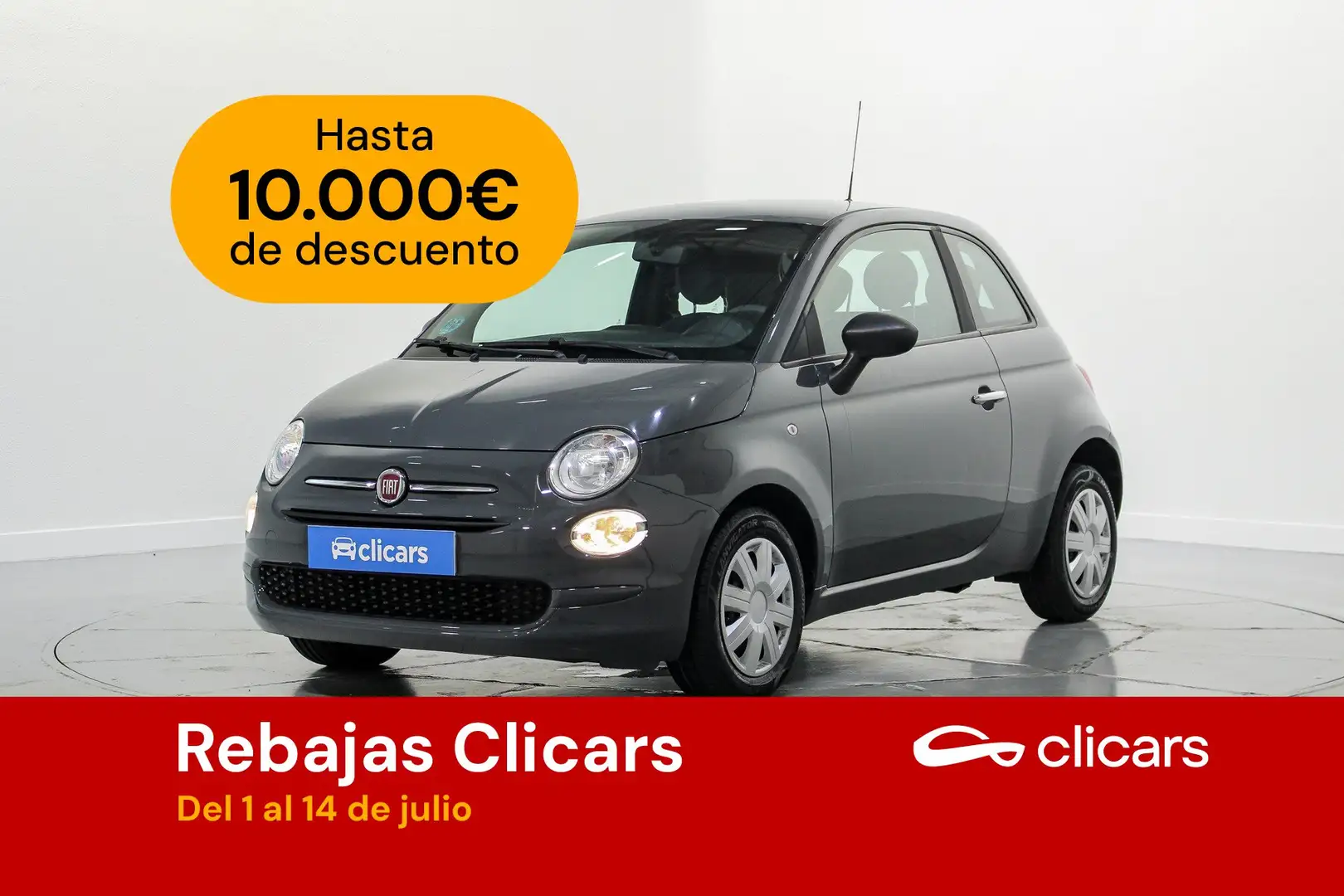 Fiat 500 1.0 Hybrid Cult 52kW Gris - 1