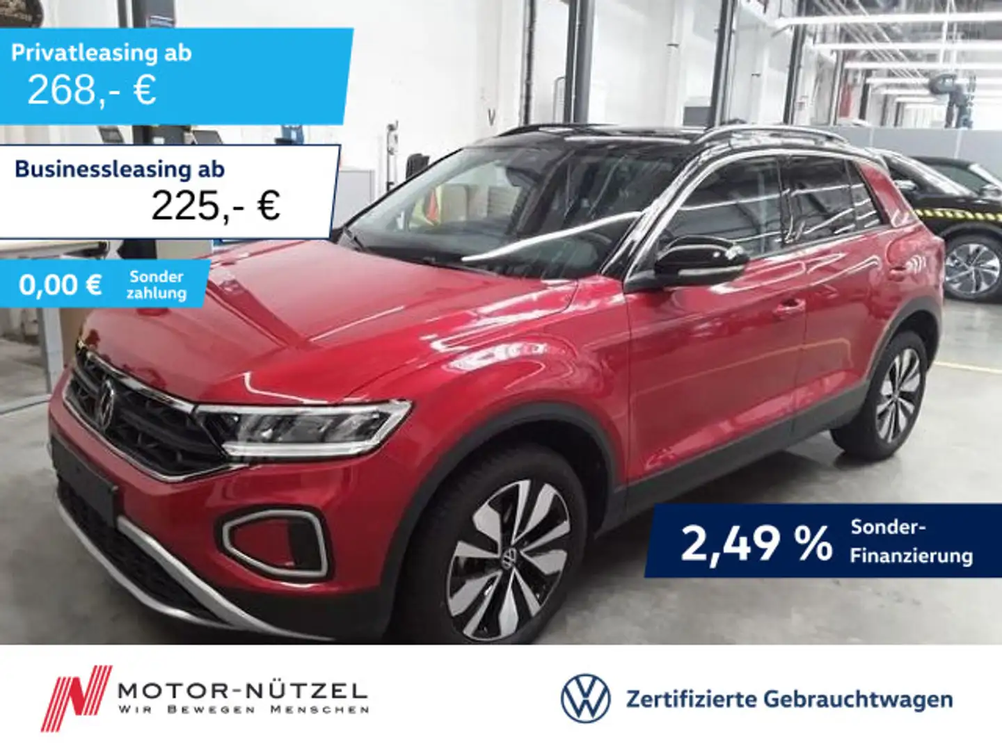 Volkswagen T-Roc 1.5 TSI MOVE 5JG+LED+NAVI+ACC+SHZ+DAB+17Z. Rot - 1