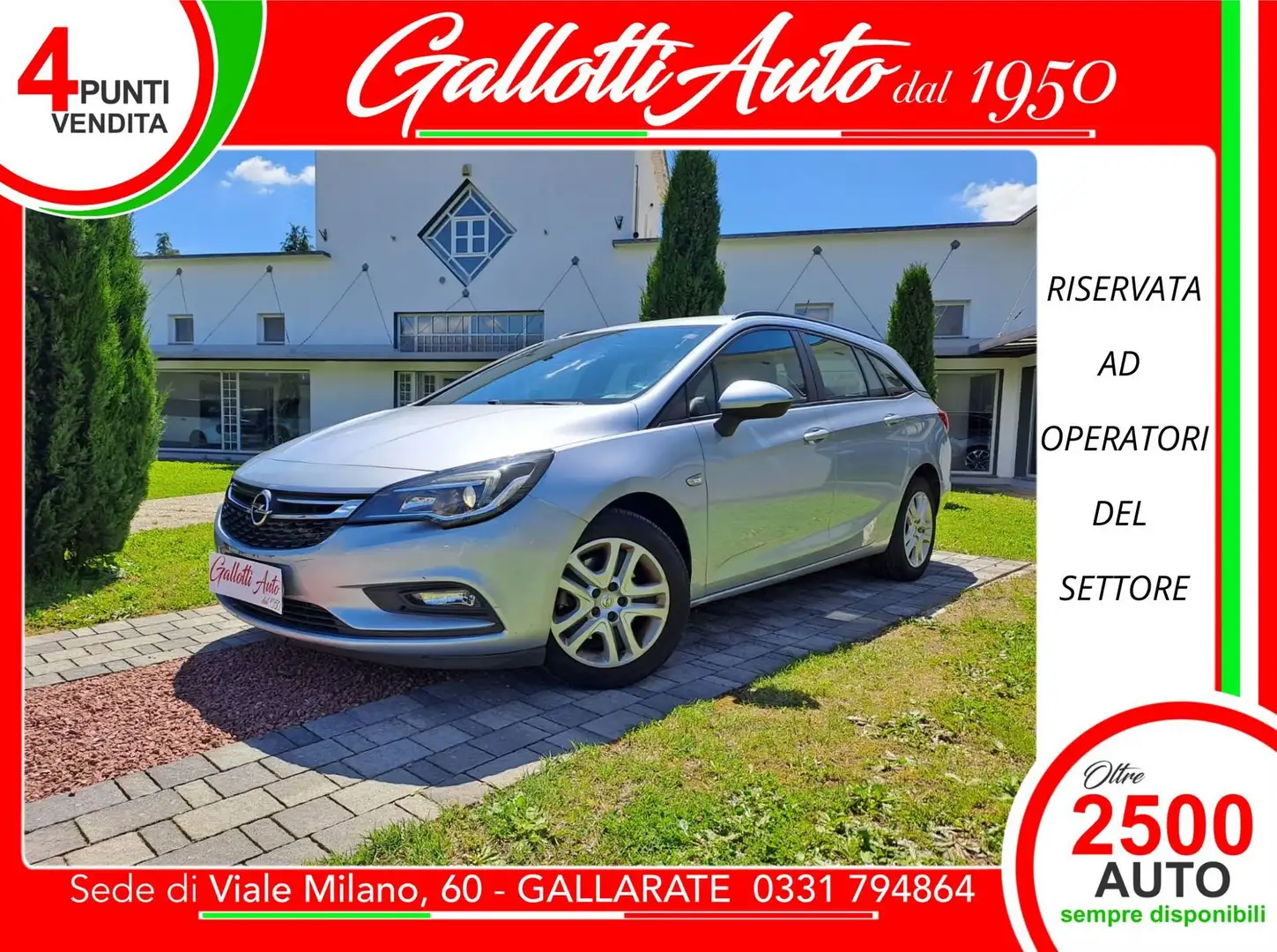 Opel Astra 1.6 CDTi 110CV S&S Sports Tourer Argento - 1