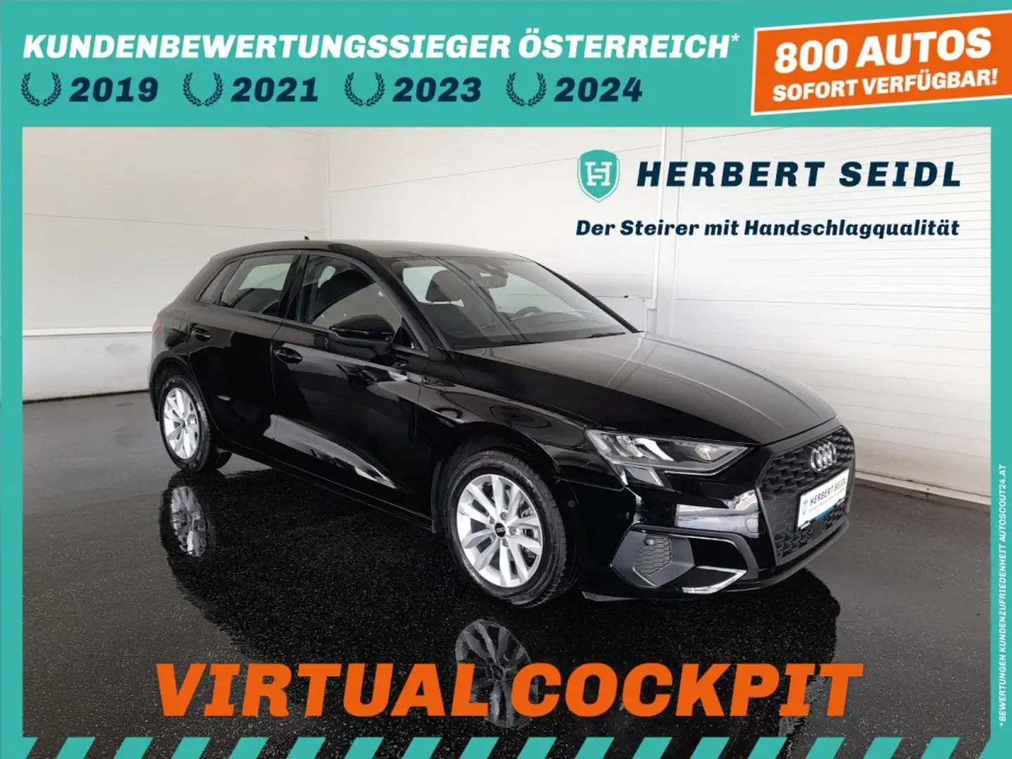 Audi A3 SB 35 TDI S-tr. *VOLL LED / NAVI / VIRTUELL PLUS / PARKLENKASS. / 2-ZONEN-KLIMAAUT.* Schwarz - 1