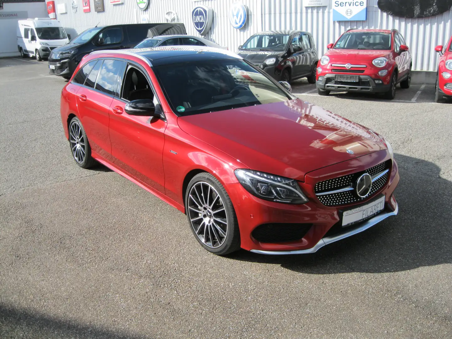 Mercedes-Benz C 450 C 43 AMG Kombi 4Matic Navi-PDC-Klima-Panorama- Rot - 2