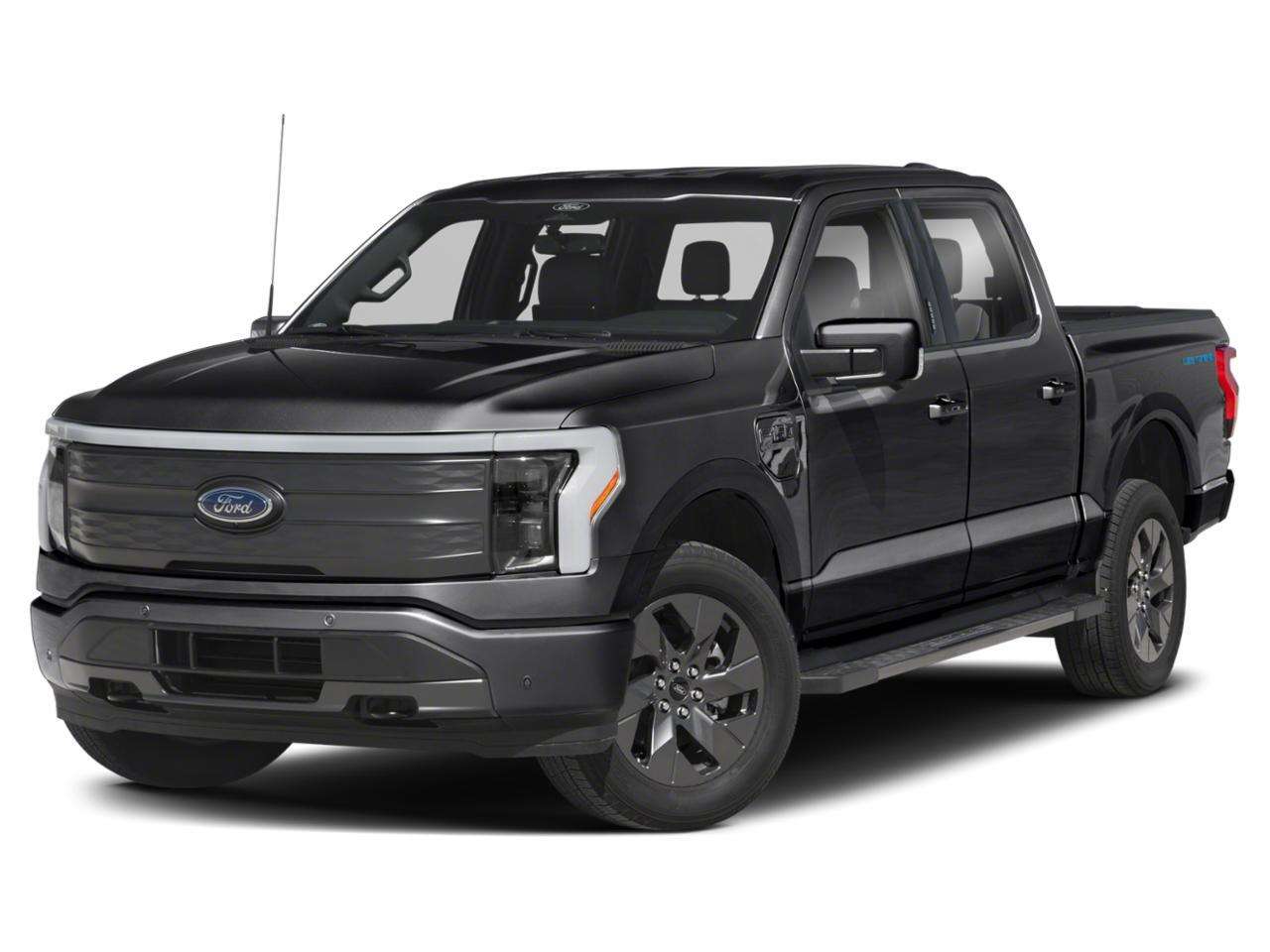 Black 2022 Ford F-150 Lightning Pickup Truck All-Wheel Drive 1-Speed Automatic