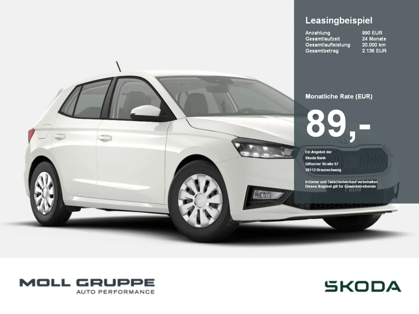 Skoda Fabia 1.0 MPI Essence LED PDC SHZ SOUNDSYS SPURH Weiß - 1