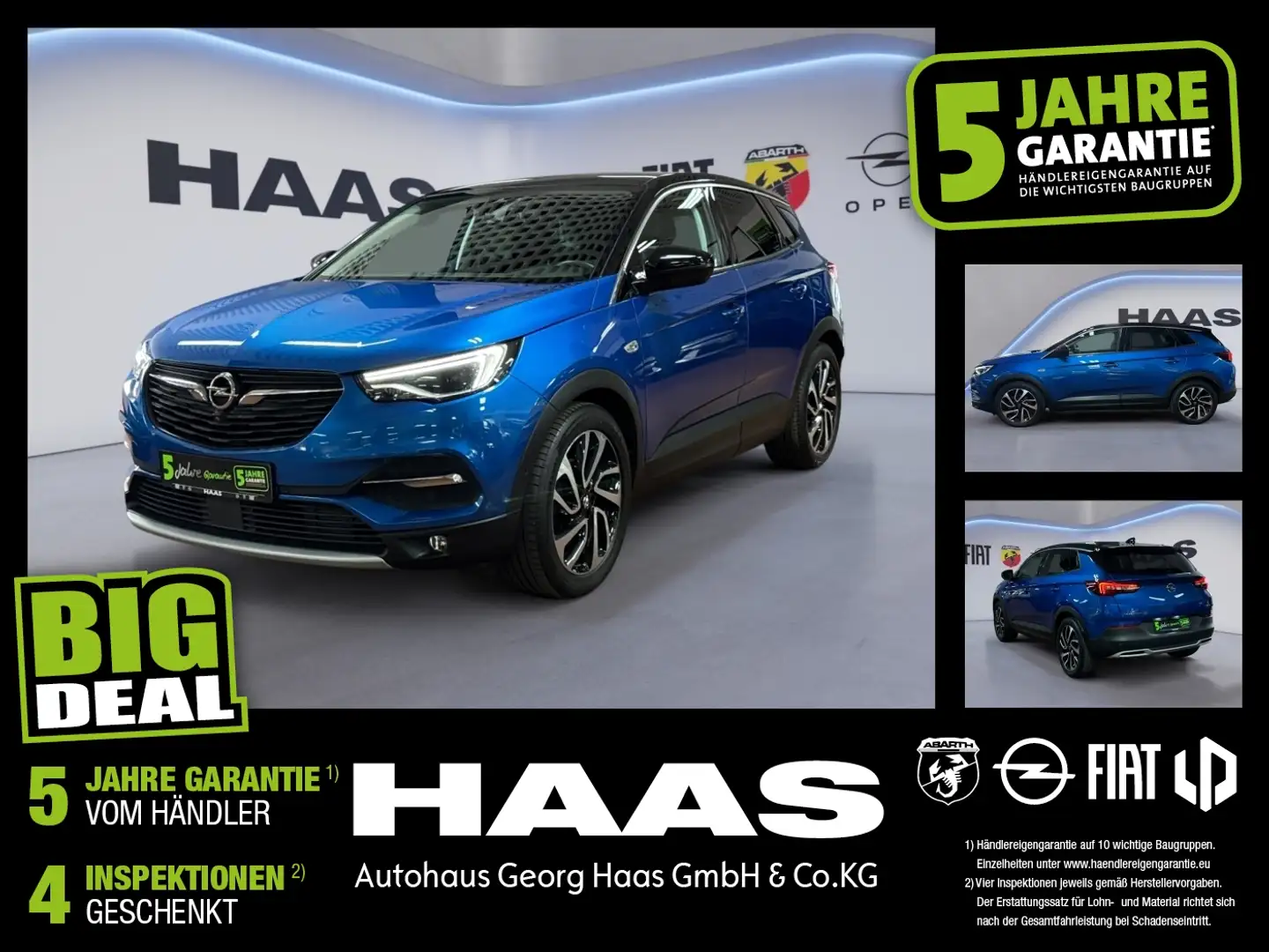 Opel Grandland 1.6 Turbo Ultimate Lederausstattung Blauw - 1