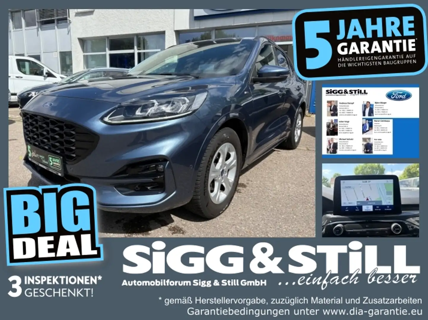 Ford Kuga 1.5 ST-Line X LED*ACC*NAV*B&O*4xSHZ*EL-KLAPPE Blauw - 1