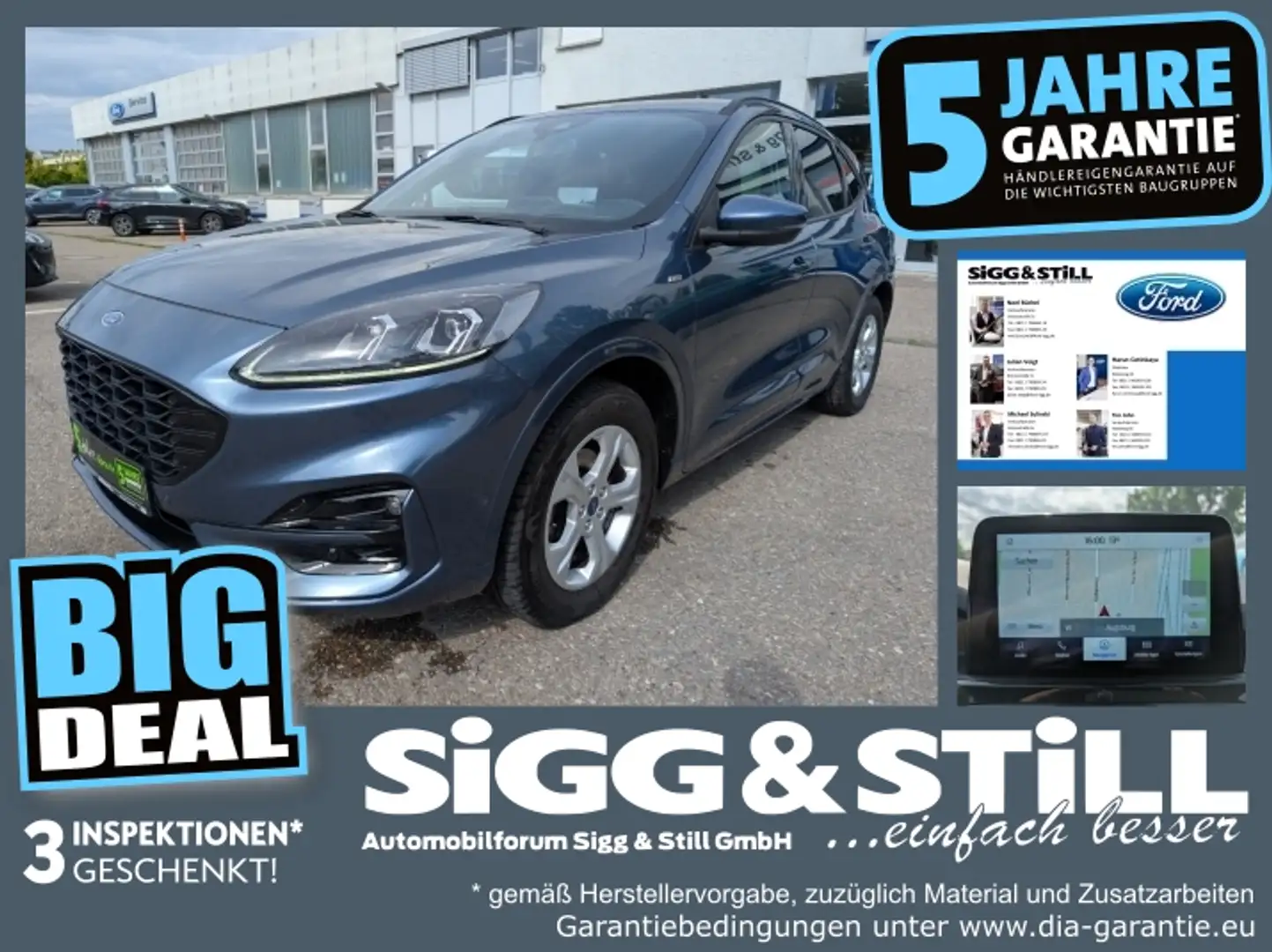Ford Kuga 1.5 ST-Line X LED*ACC*NAV*B&O*4xSHZ*EL-KLAPPE Blau - 1