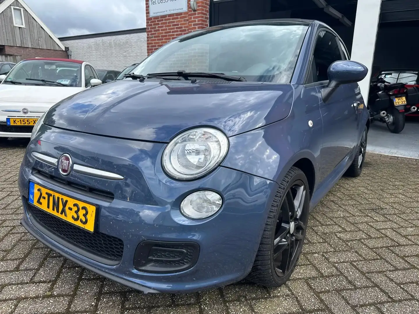 Fiat 500C 0.9 TwinAir Turbo 500S CABRIOLET-AIRCO-PDC Blauw - 1