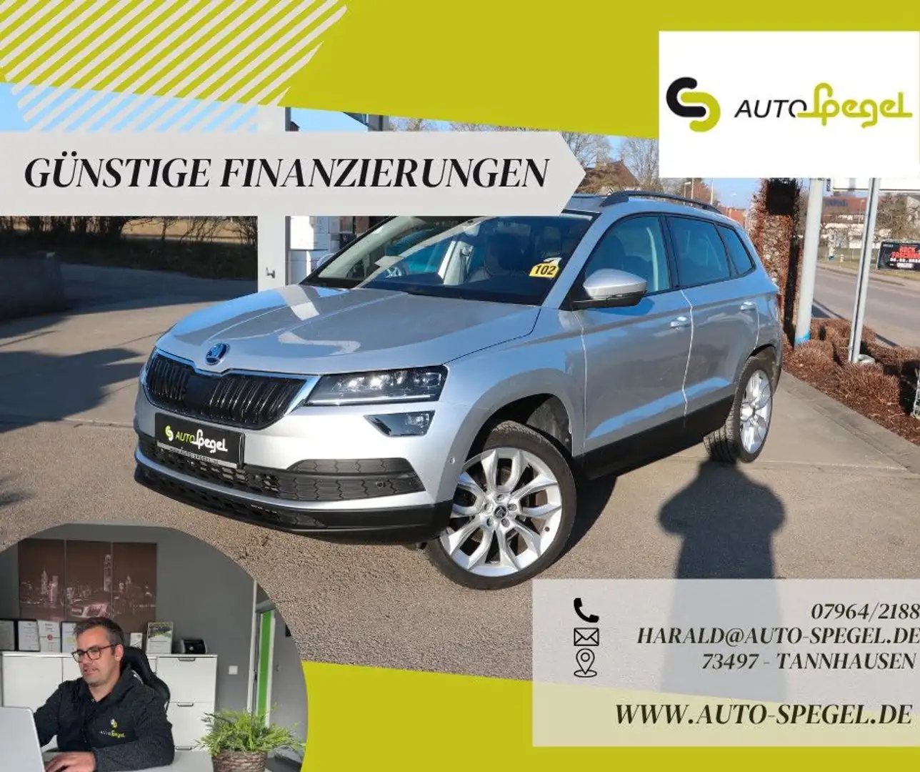 Skoda Karoq Style 4x4 Canton Kamera Navi LED Alcantara Argent - 1