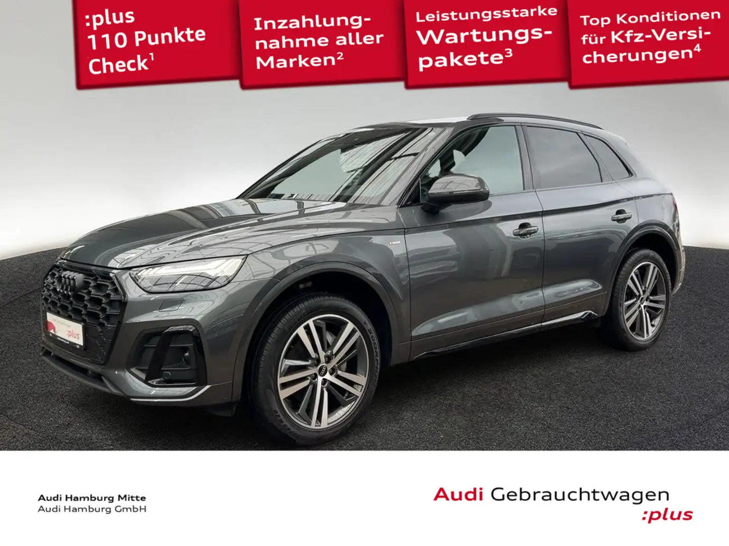 Audi Q5 40 TDI S line quattro S tronic Matrix AHK Kam Grau - 1