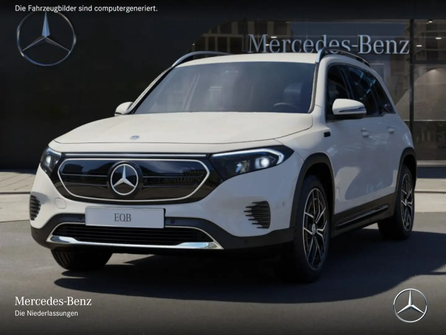Mercedes-Benz EQB 300 4M PROG+19"+ADVANCED+KAMERA+SPUR Weiß - 2