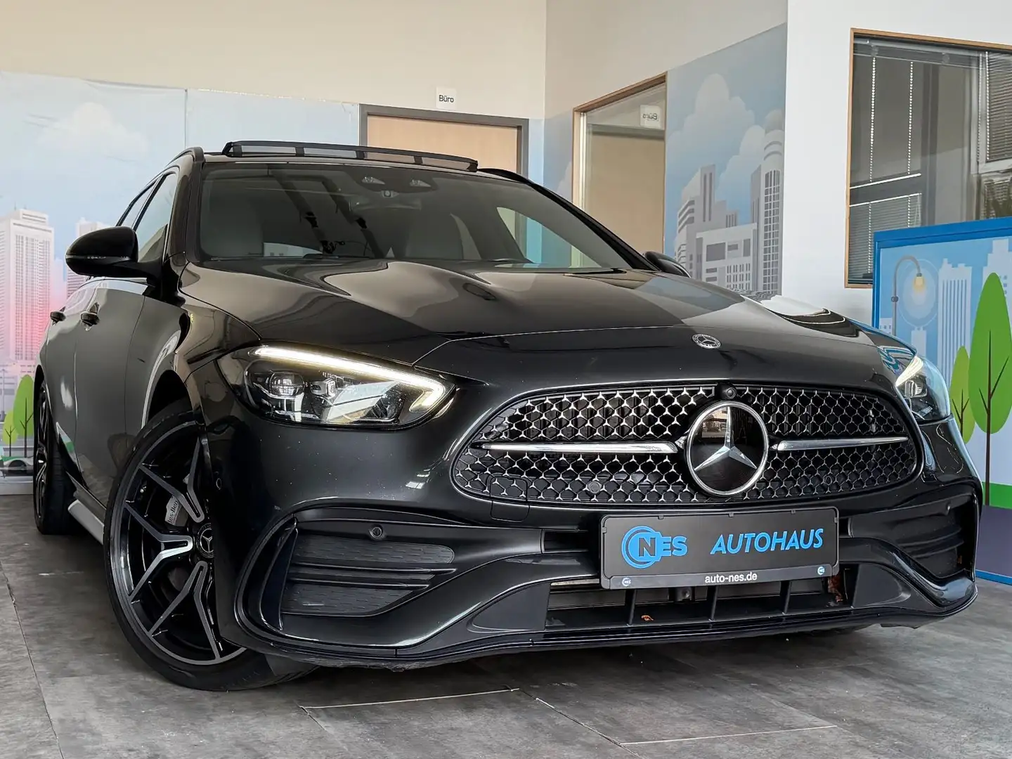 Mercedes-Benz C 220 dT 9G*ACC*3x AMG*PANO*MASSAGE*KAM*NIGHT*19' Gris - 2