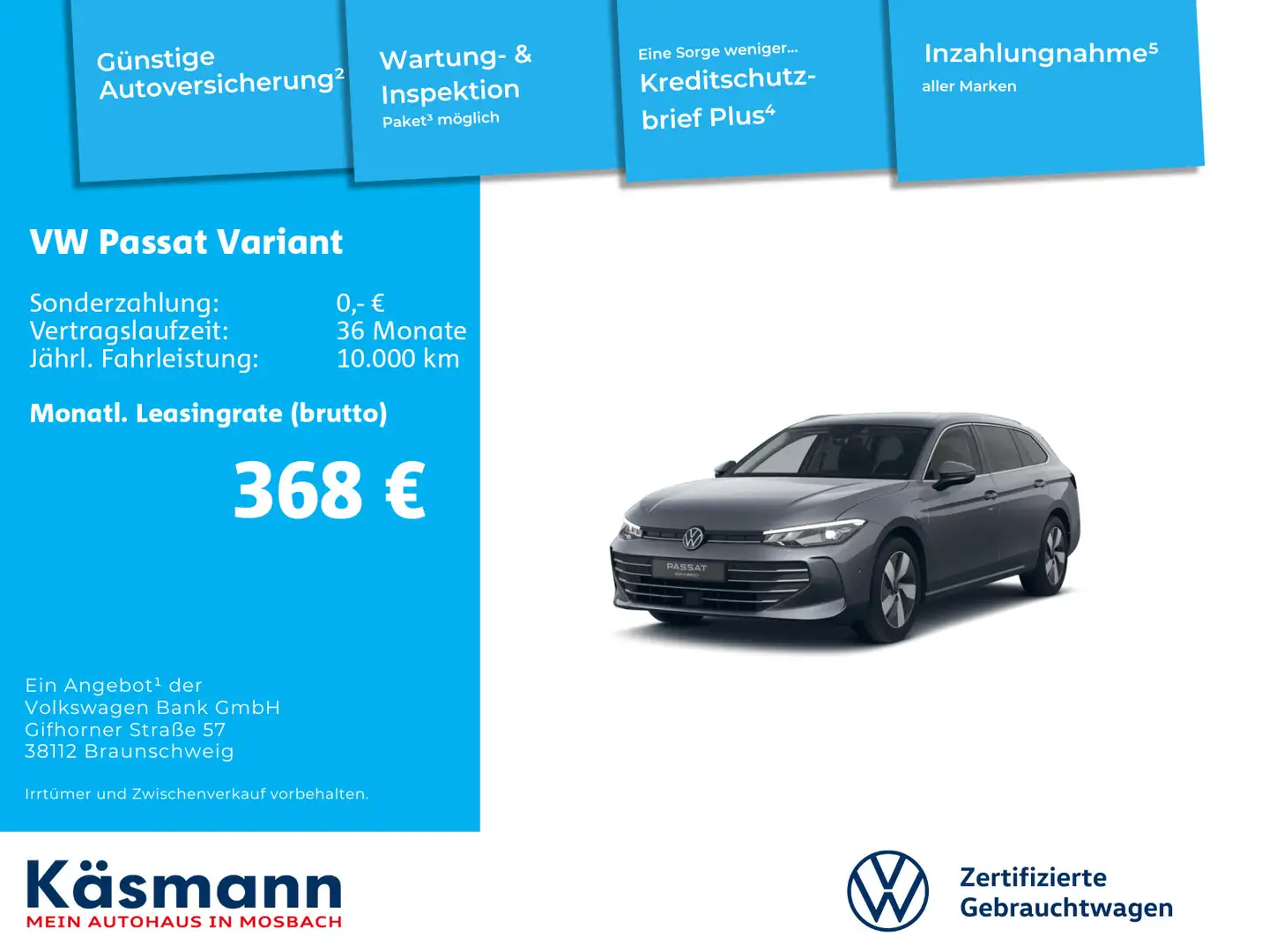 Volkswagen Passat Variant Business 1.5 eHybrid AHK KAM HUD Grau - 2