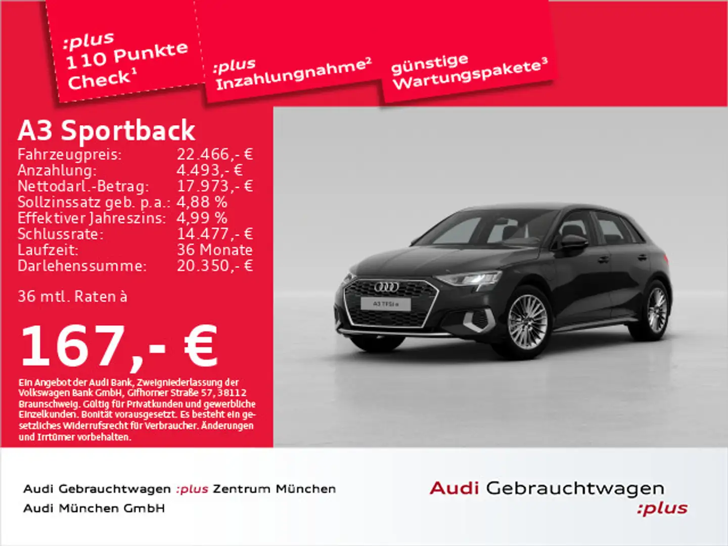 Audi A3 40 TFSI e S tronic advanced Virtual Zwart - 1