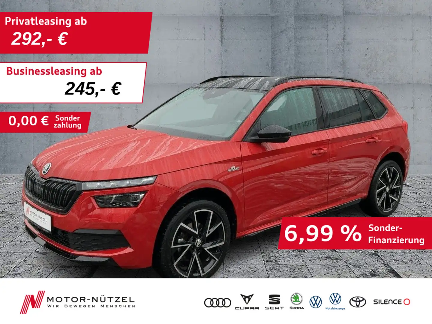Skoda Kamiq 1.2 TSI DSG MONTE CARLO LED+PANO+APP+SHZ Rot - 1
