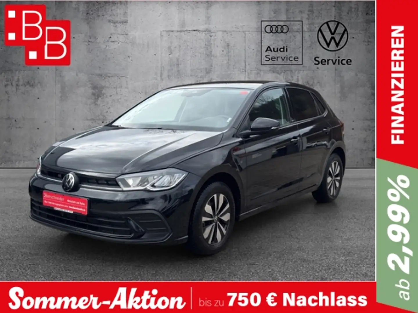 Volkswagen Polo 1.0 TSI DSG Life DIGITAL COCKPIT LED NAVI 15 ACC D Schwarz - 1