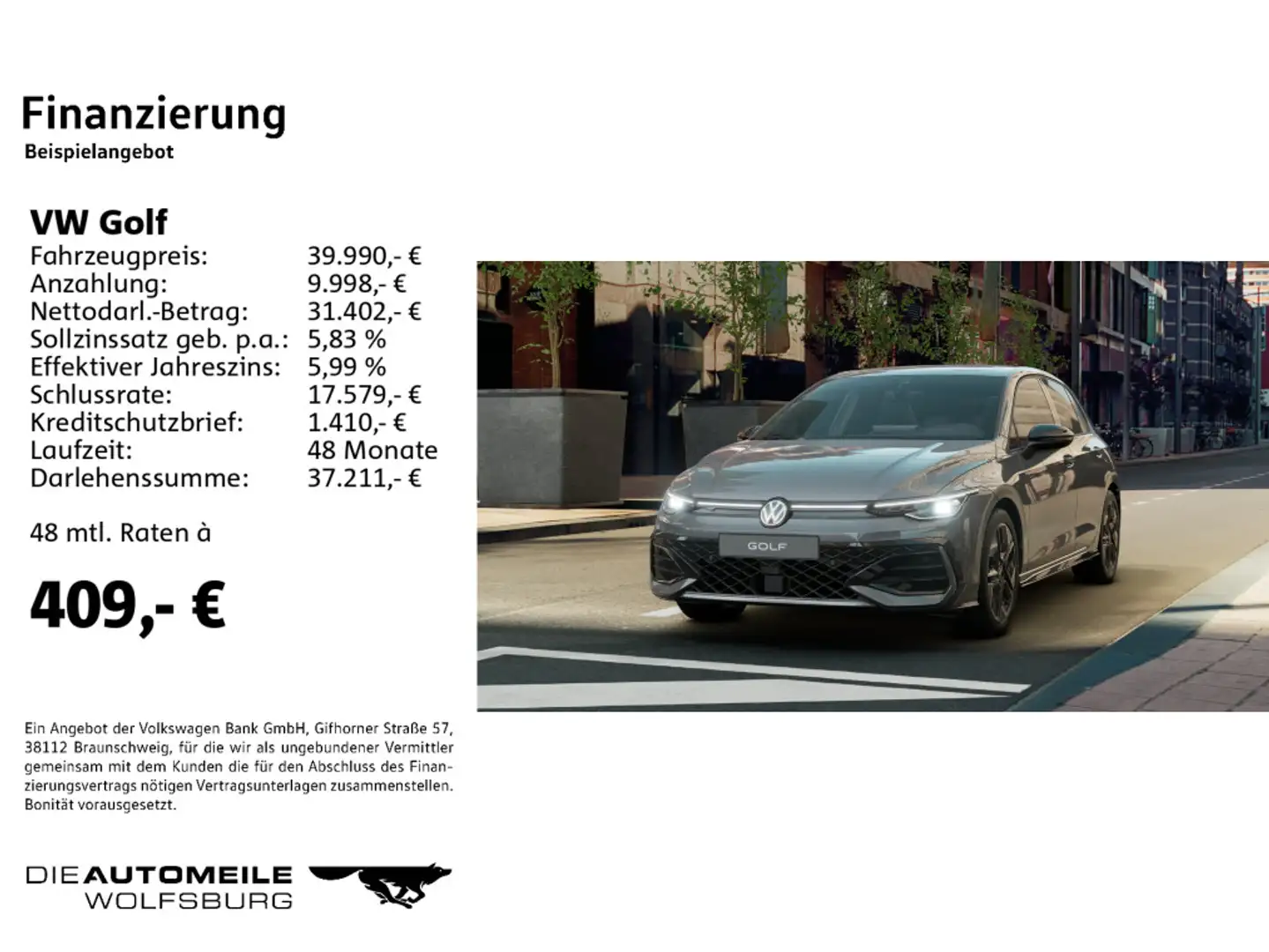 Volkswagen Golf VIII 1.5 eTSI DSG R-Line "Black Style" Grau - 2