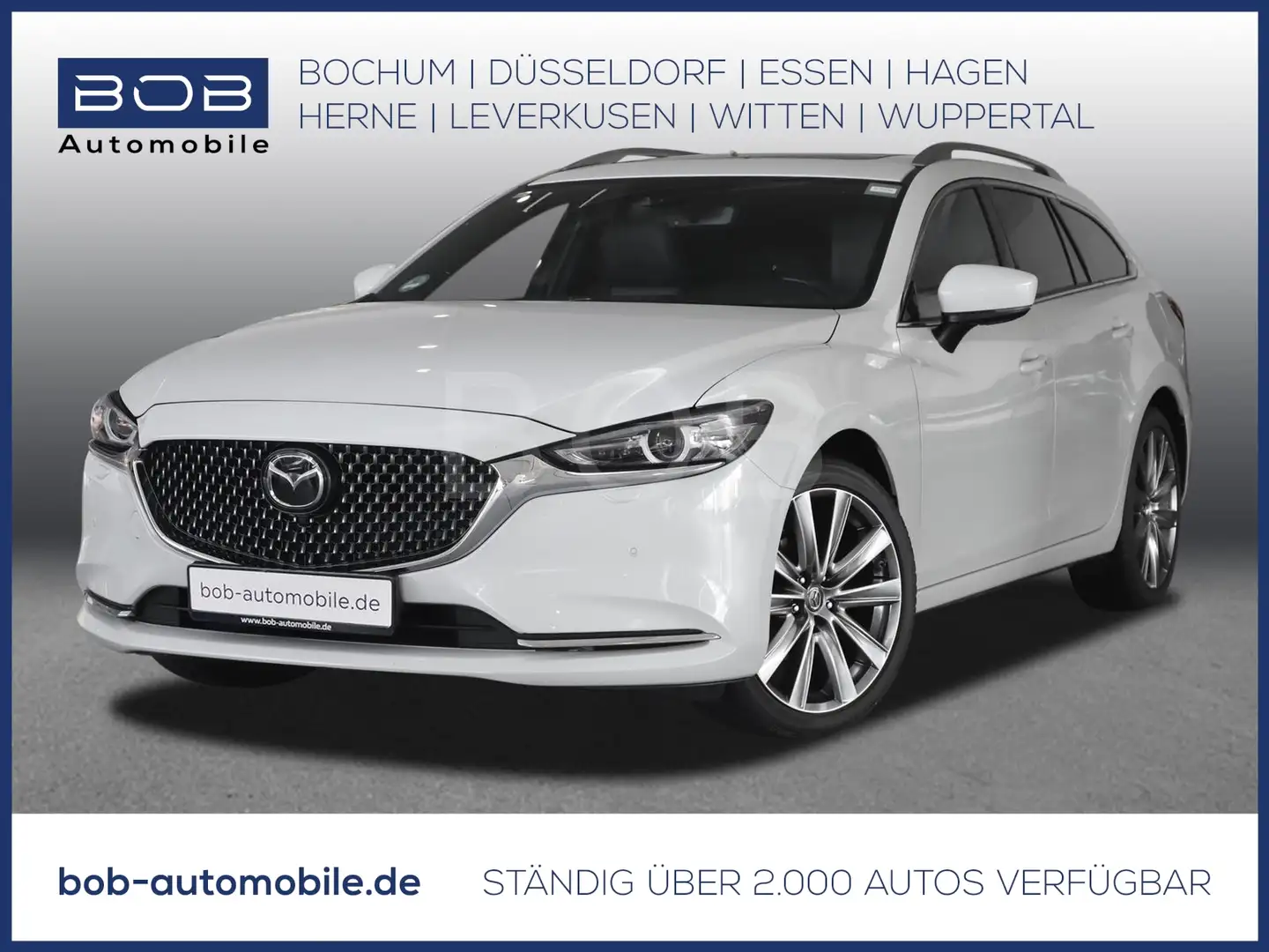 Mazda 6 Kombi 2.5 Aut. Takumi 360° LEDER BOSE HUD eSD Weiß - 1