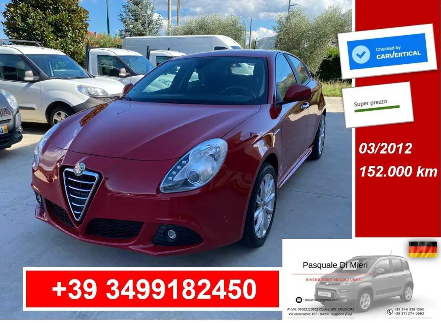 Alfa Romeo Giulietta Giulietta 2.0 jtdm(2) Exclusive 140cv Rouge - 1