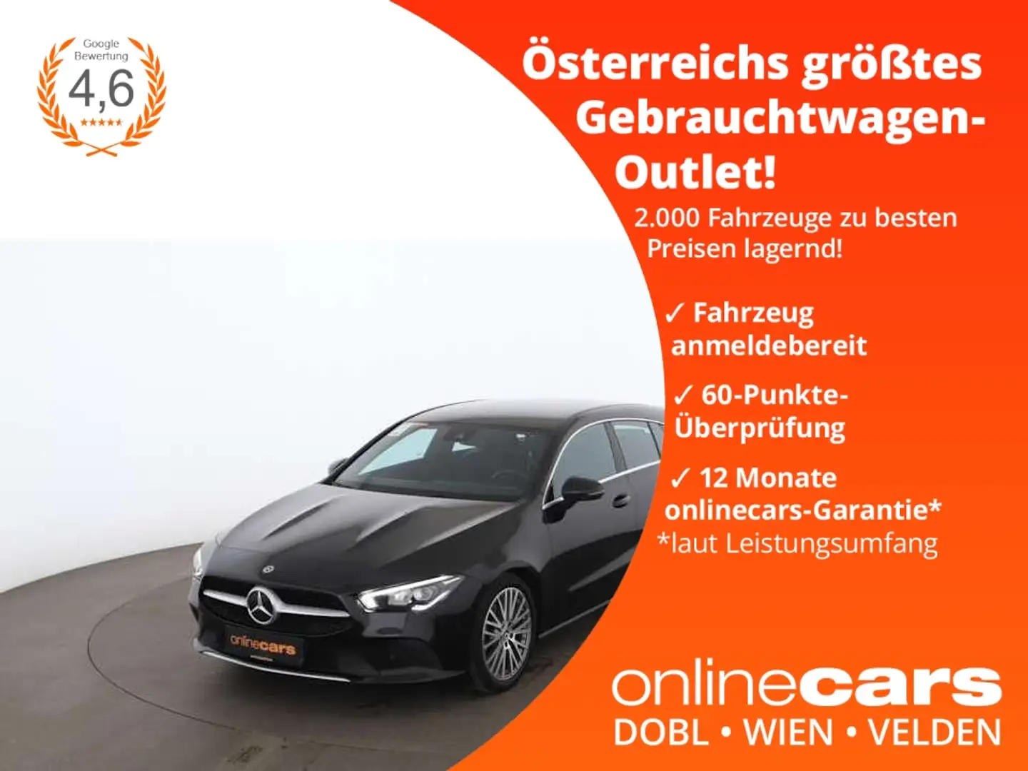 Mercedes-Benz CLA 200 d SB Progressive Aut LED AHK NAVI LEDER Schwarz - 1