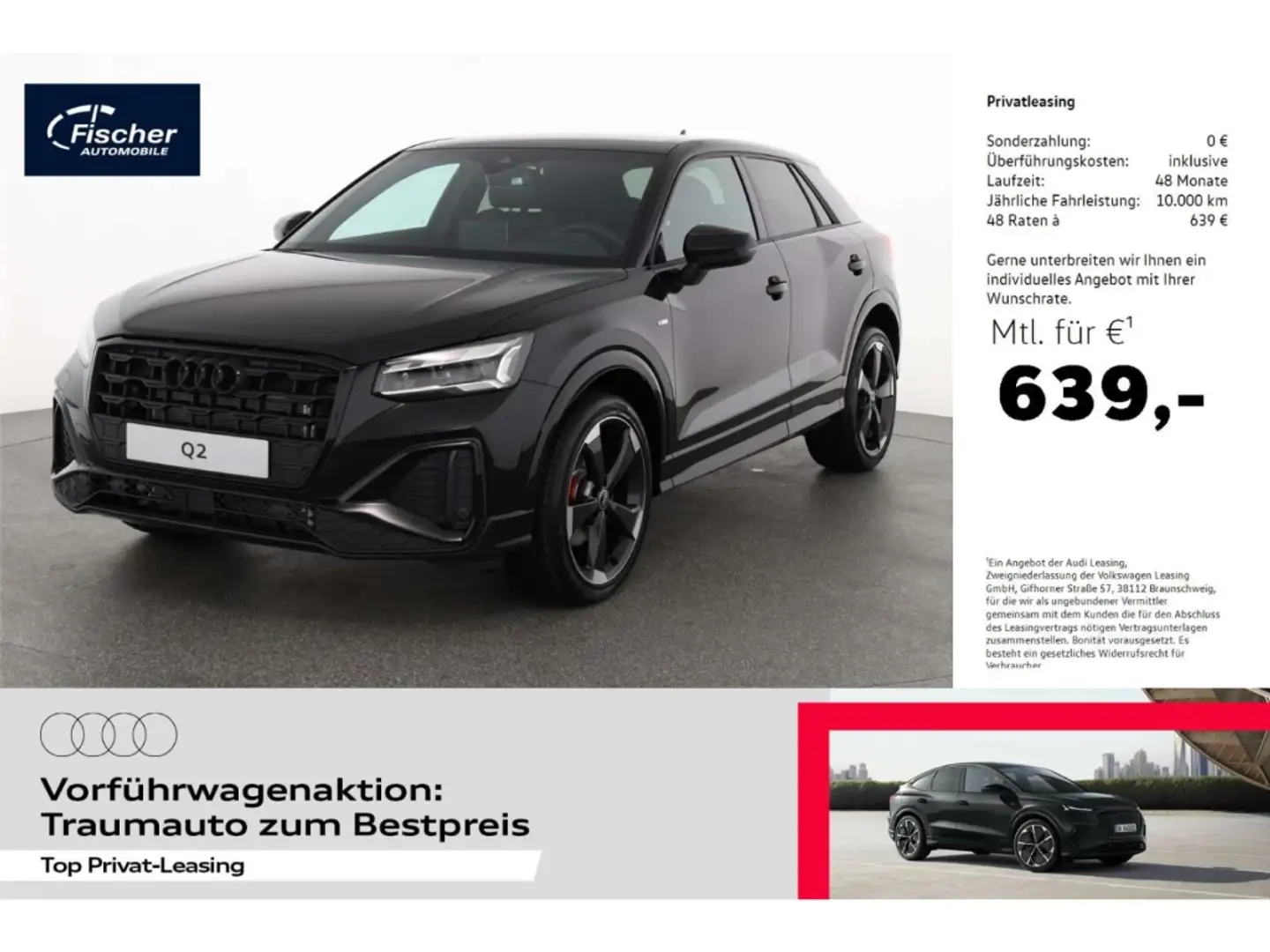 Audi Q2 35 TFSI S line LP: 52.986,-/Pano/Dynamikpaket Schwarz - 1