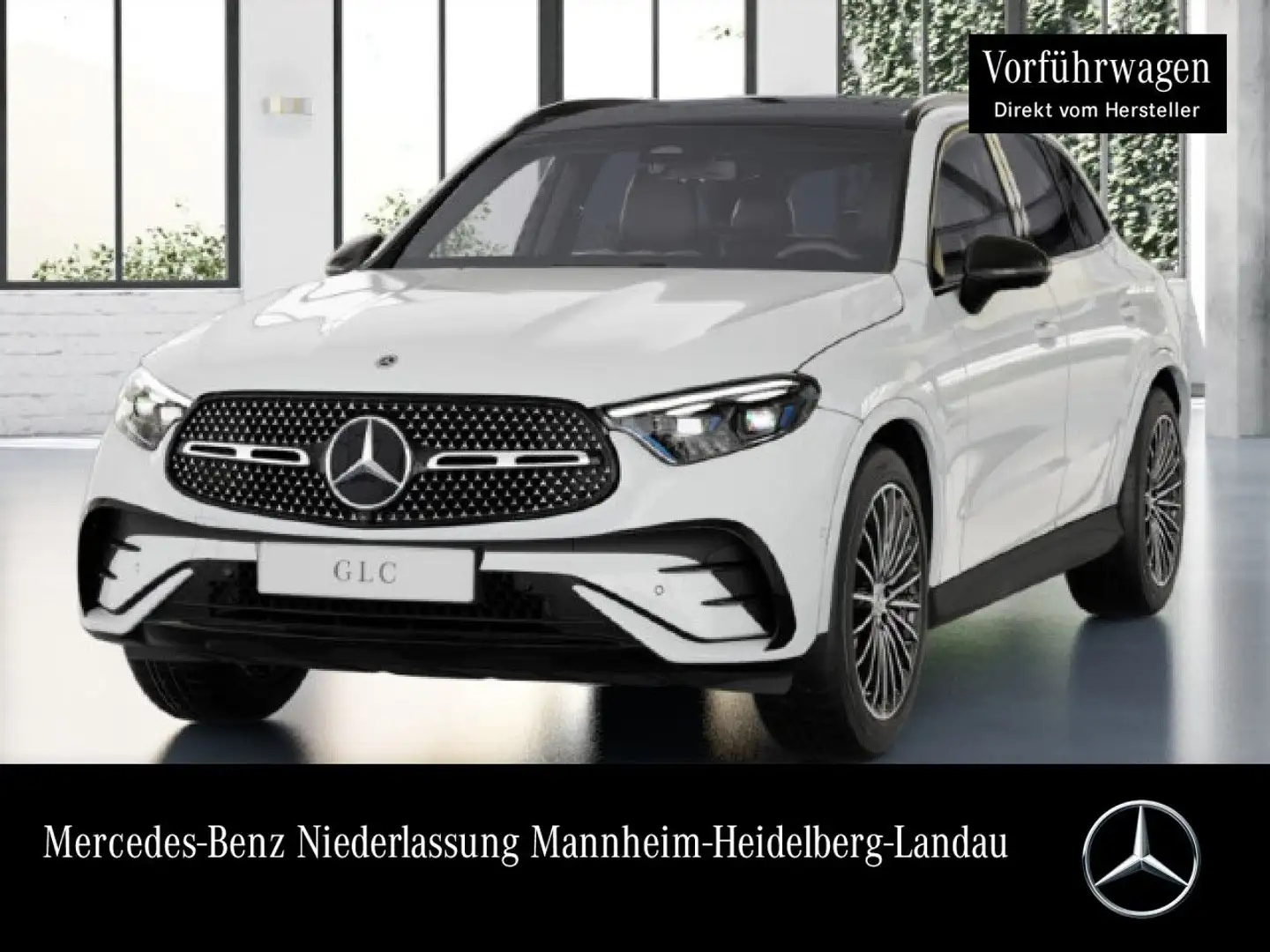 Mercedes-Benz GLC 200 4M AMG+NIGHT+PANO+360+AHK+TOTW+KEYLESS+9G Weiß - 1