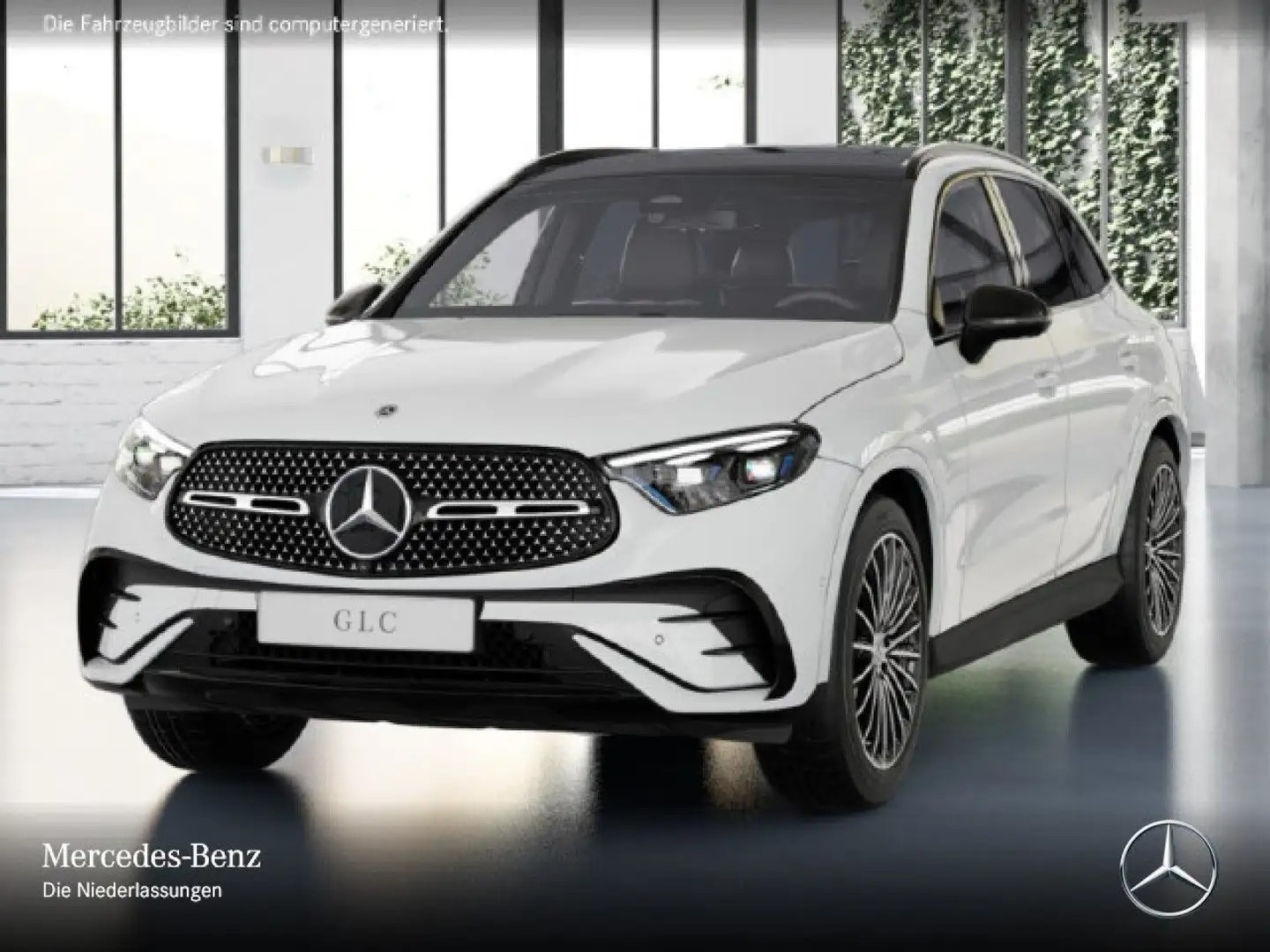 Mercedes-Benz GLC 200 4M AMG+NIGHT+PANO+360+AHK+TOTW+KEYLESS+9G Weiß - 2