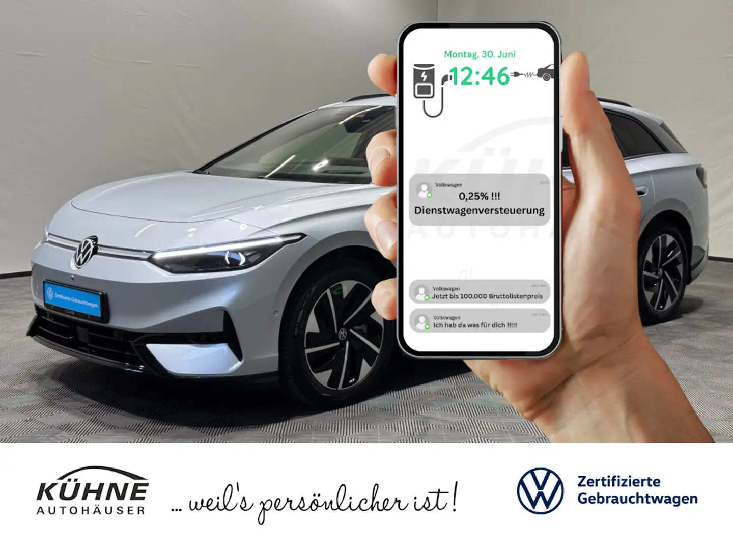 Volkswagen ID.7 Tourer Pro | MATRIX NAVI AR 360°KAMERA ACC Argent - 1
