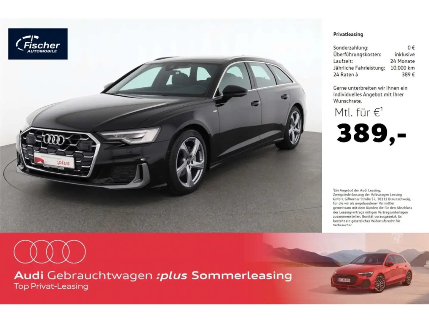 Audi A6 Avant 40 TDI quattro S line Schwarz - 1