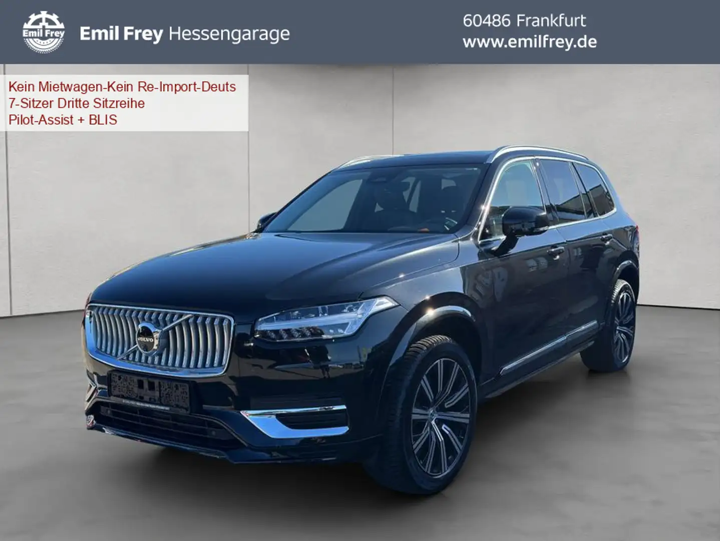 Volvo XC90 XC90 B5 AWD Plus-Bright 7S Glasd Standh 360° AHK Nero - 1