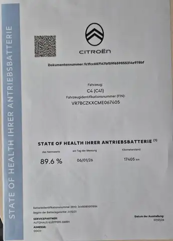 Citroen E-C4 Electric ë- Feel Pack