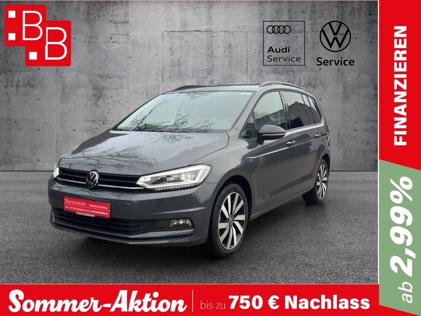 Volkswagen Touran 1.5 TSI DSG Highline Black Style DIGITAL PRO LED K Grau - 1
