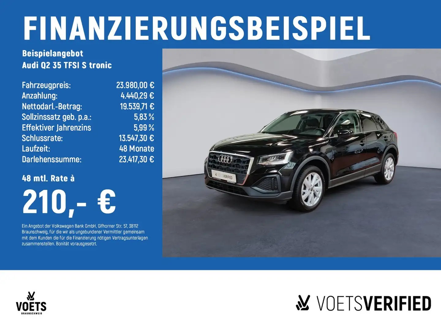 Audi Q2 35 TFSI S tronic RearView+LED+NAVI Schwarz - 2