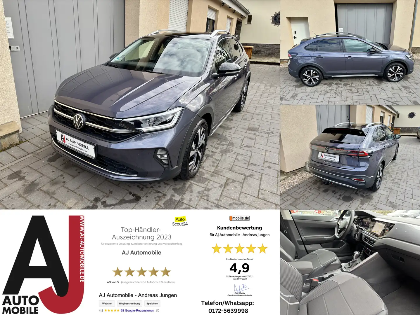 Volkswagen Taigo Style 1.0 DSG AHK/Matrix/Allwetter Grijs - 1