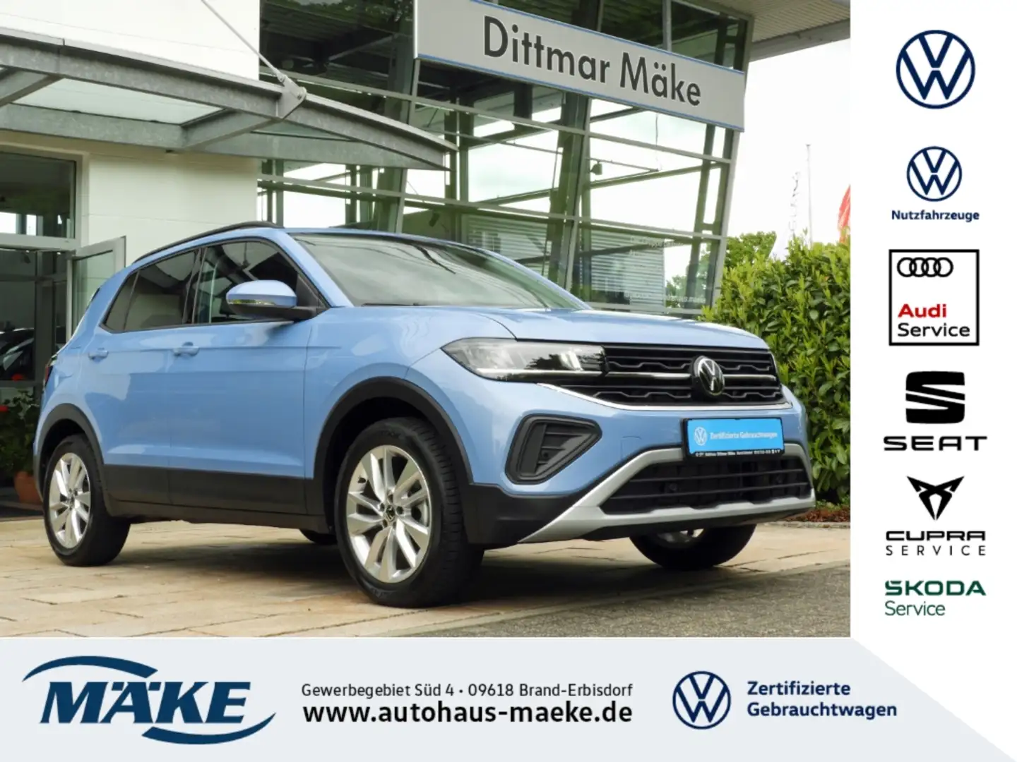 Volkswagen T-Cross Life 1.0 TSI DSG APP RFK LED ALU ACC PDC Azul - 1