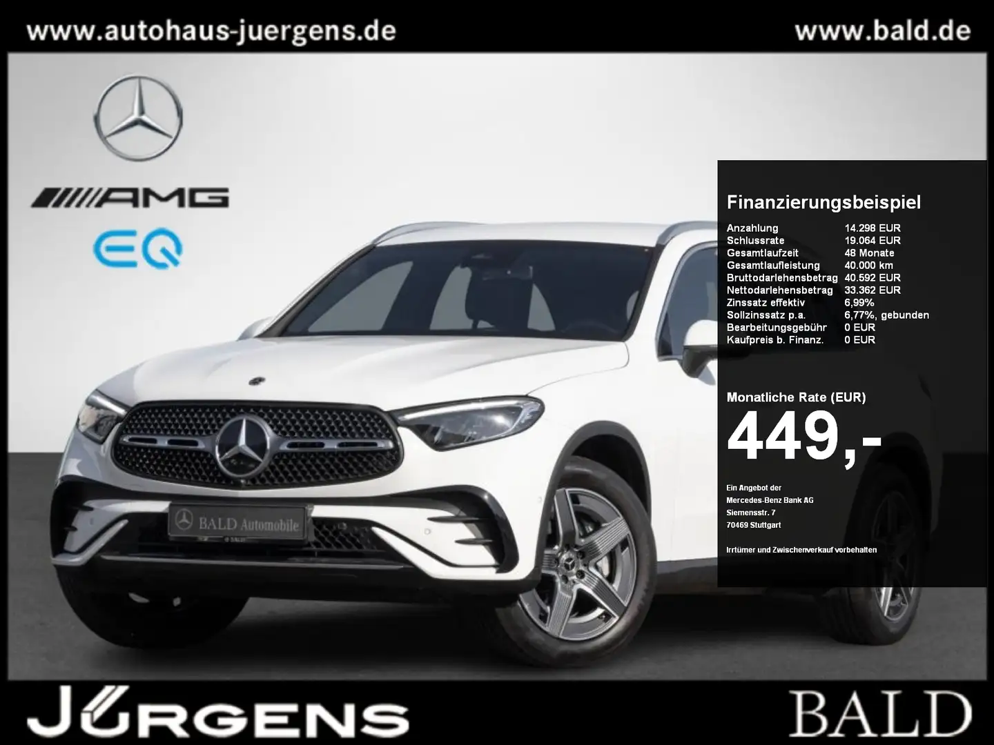 Mercedes-Benz GLC 200 4M AMG/Wide/LED/Memo/Totw/Cam/Easy-P/19" Wit - 1
