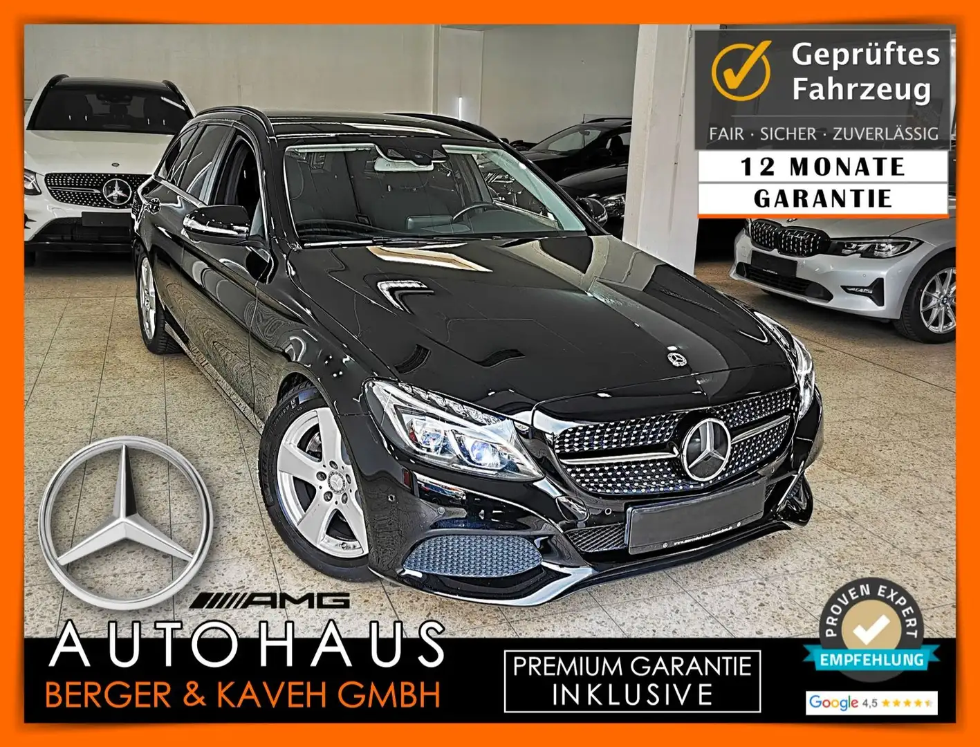Mercedes-Benz C 220 AUT | AMG | AHK | ACC + [12M GARANTIE] Noir - 1