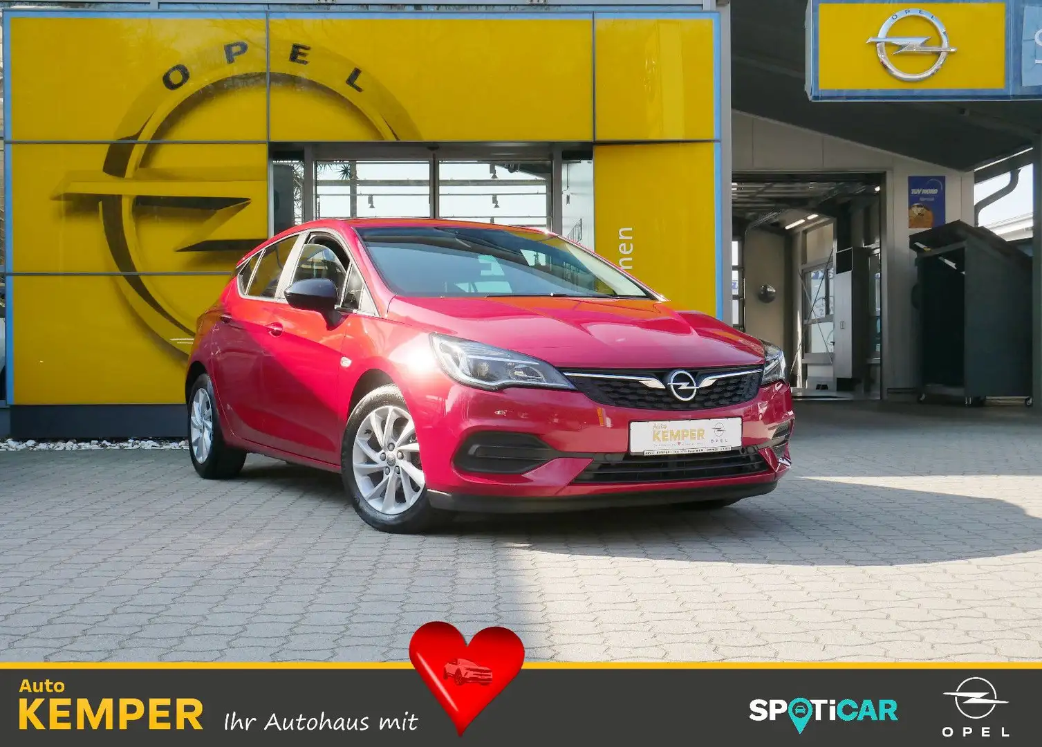 Opel Astra 1.2 Turbo Edition *SHZ*PDC*Navi* Rood - 1