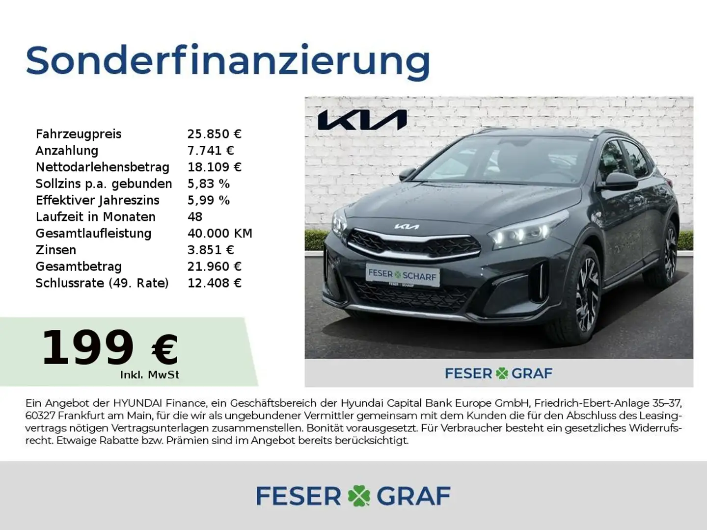 Kia XCeed 1.5T 140 VISION KOMFORT LED Navi Tempomat Grigio - 1